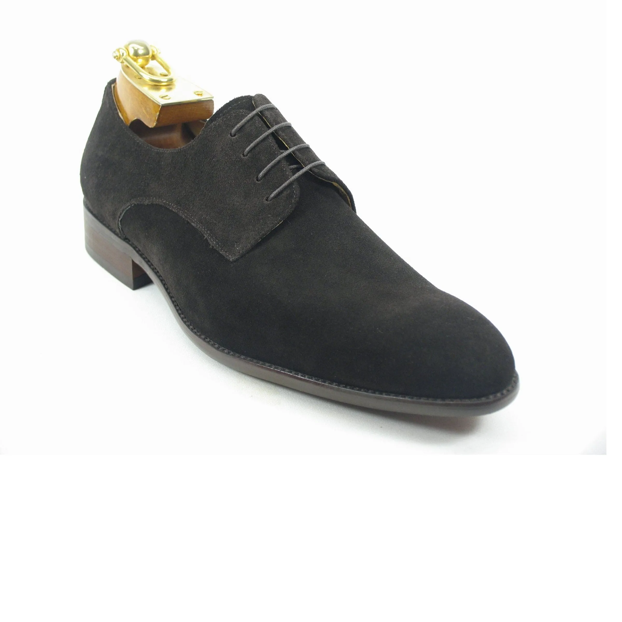 Mens Pain Toe Suede Oxford Dress Shoe in Burgundy sold by Alberto Nardoni product image thumbnail 2