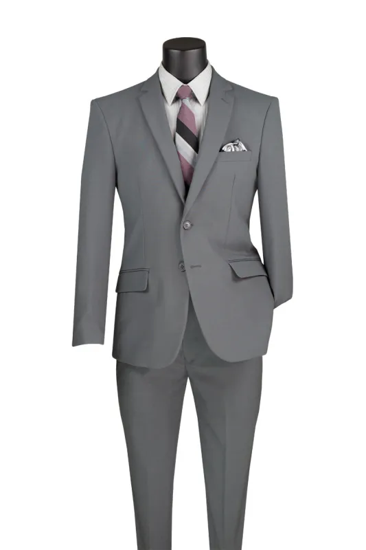 (Limited Sizes) Slim Fit 2 Piece Medium Gray Suit sold by Alberto Nardoni