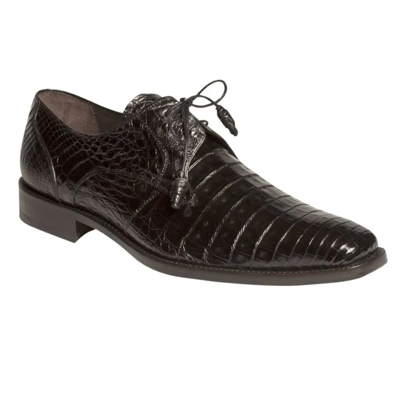 Mens Mezlan Anderson Caiman Crocodile Dress Shoe in Black sold by Alberto Nardoni