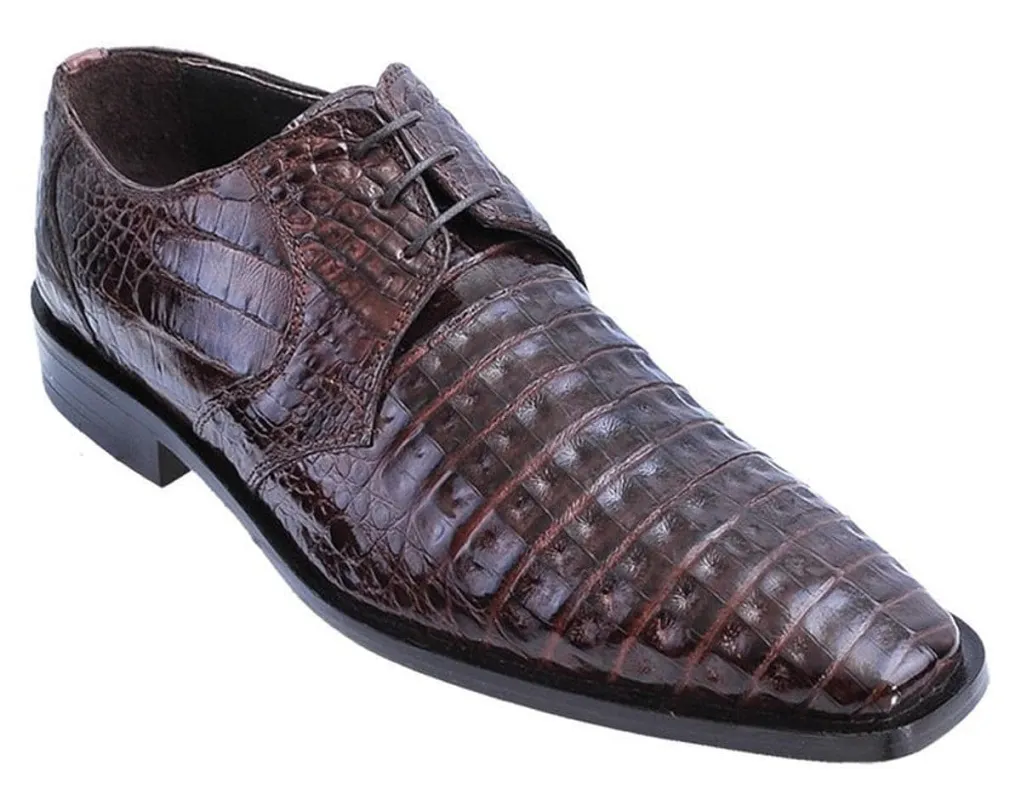 Los Altos Men's  Brown Crocodile Shoes Italian Toe Gator Shoes sold by Alberto Nardoni
