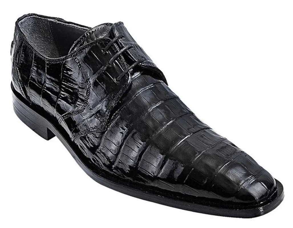 Los Altos Men's Black Crocodile Shoes Italian Toe sold by Alberto Nardoni