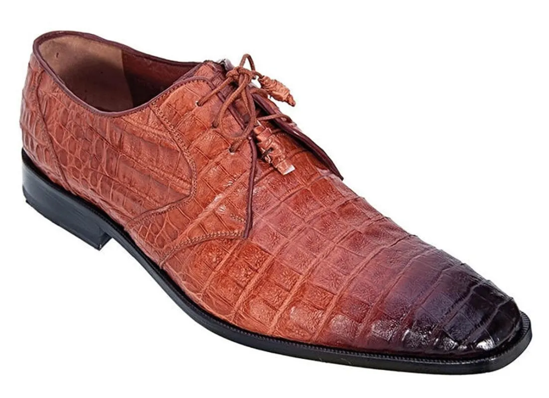 Los Altos Men's Cognac  Crocodile Shoes Italian Toe sold by Alberto Nardoni