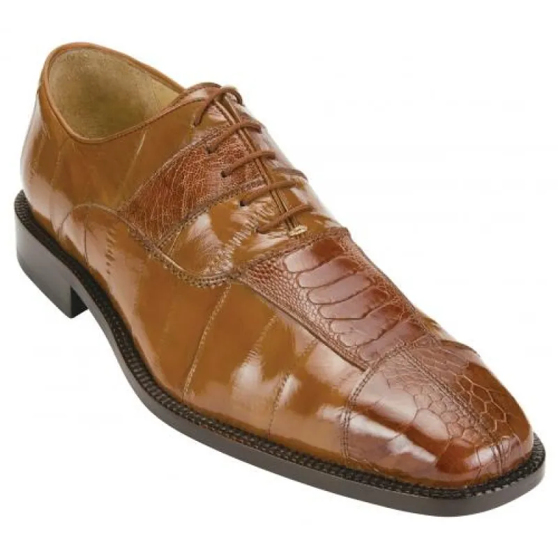 Belvedere Mare Camel Genuine Eel Ostrich Leg Shoes sold by Alberto Nardoni