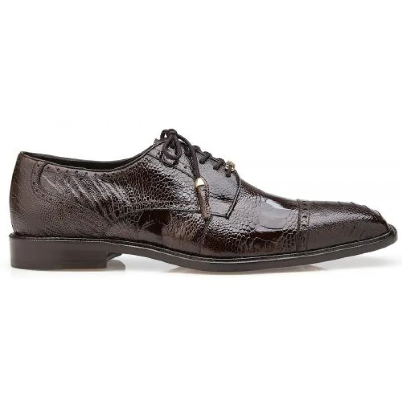 Belvedere Men's Batta Chocolate Genuine Ostrich Oxfords sold by Alberto Nardoni
