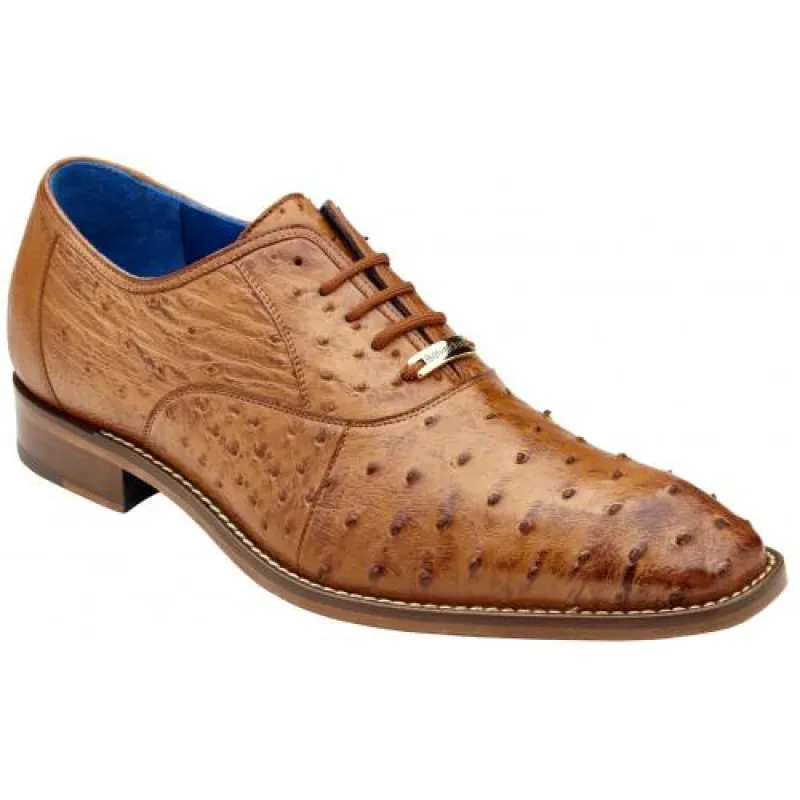Belvedere Orlando Men's Shoes Peanut Genuine Ostrich Formal Oxfords sold by Alberto Nardoni