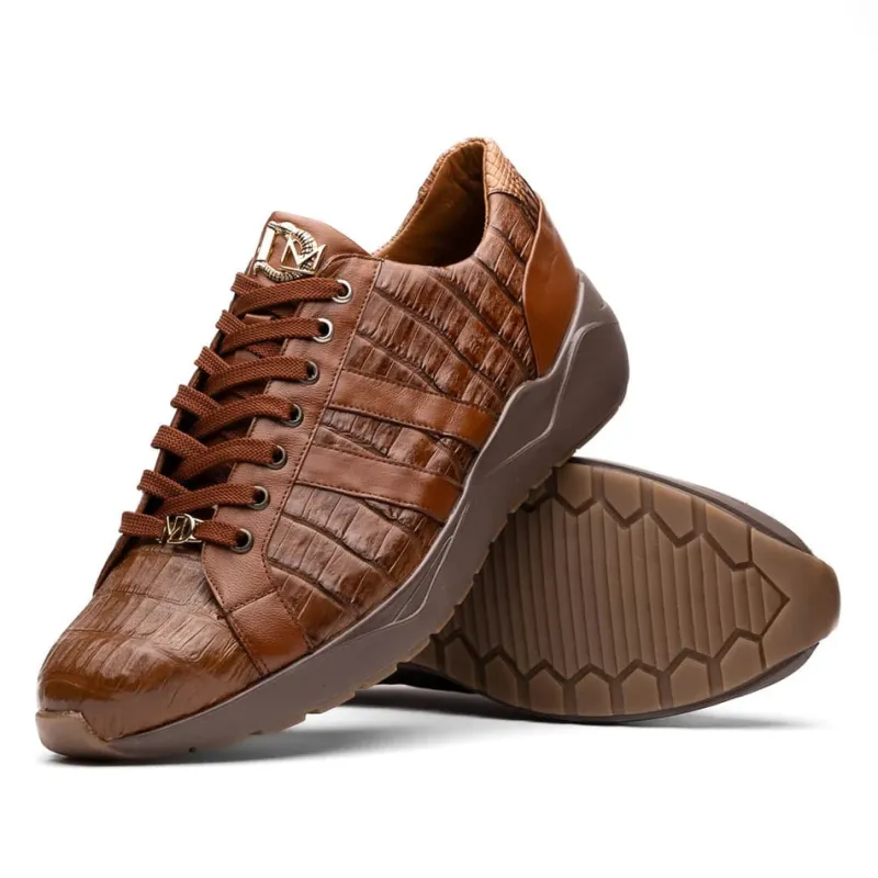 Marco Di Milano Nino Men's Shoes Bay Apache Sleek Genuine Caiman Crocodile Fashion Sneaker sold by Alberto Nardoni