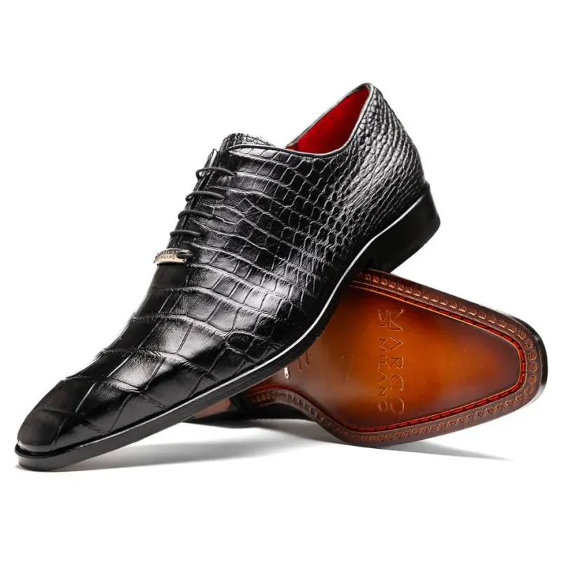 Marco Di Milano Bono Men's Shoes Genuine Alligator Dress Whole-cut Oxfords sold by Alberto Nardoni