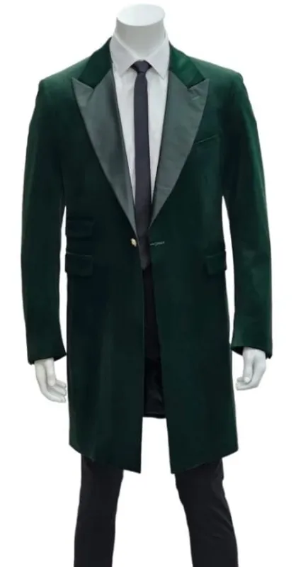 Zoot Suit Made of Velvet Fabric - 1920s Velvet Suit (Black Pants) - Green sold by Alberto Nardoni