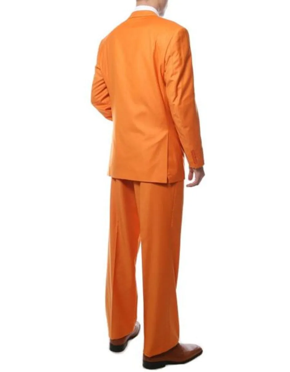 Men's 2 Button Orange Regular Fit Suit sold by Alberto Nardoni product image thumbnail 2