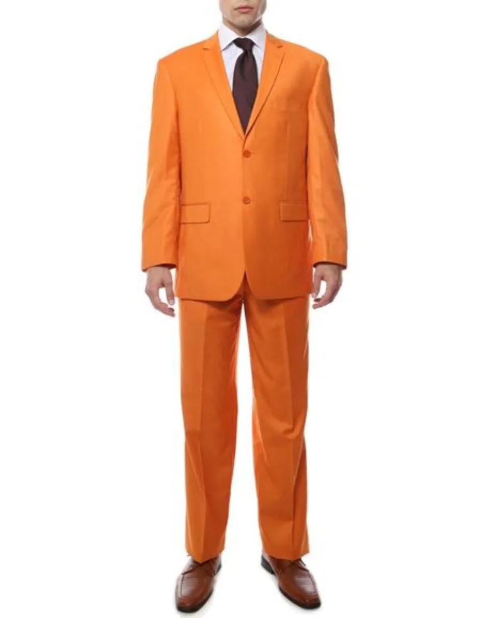 Men's 2 Button Orange Regular Fit Suit sold by Alberto Nardoni product image thumbnail 4
