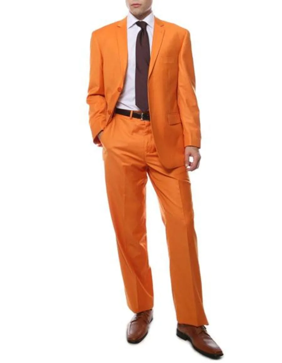 Men's 2 Button Orange Regular Fit Suit sold by Alberto Nardoni