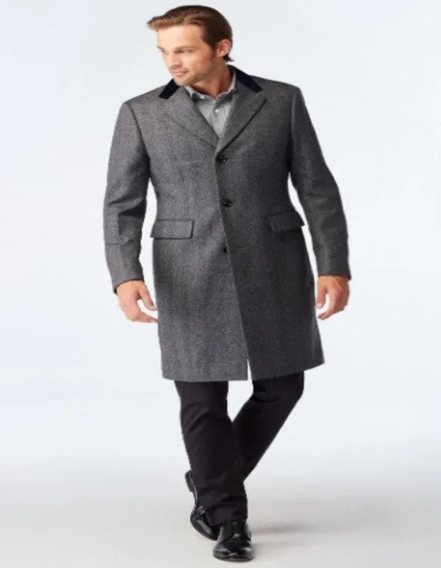 Chesterfield Overcoats - Cashmere Full Length Coat - 1920s Topcoat Gray sold by Alberto Nardoni