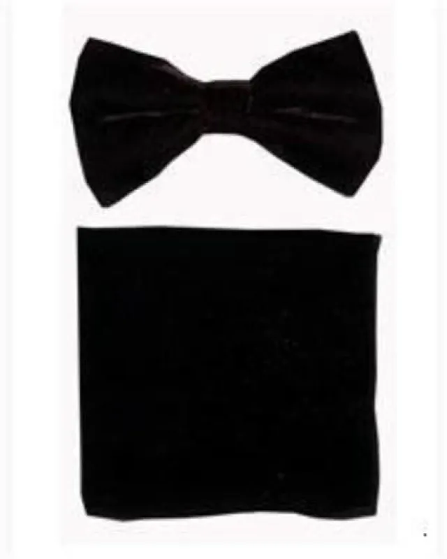 Velvet Bowtie with Hanky Brown made by Alberto Nardoni