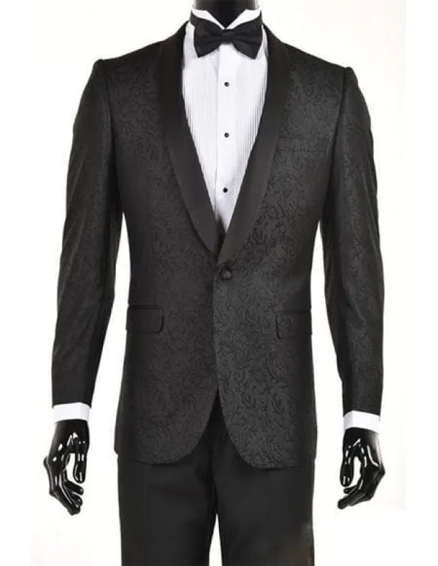 Men's Black Velvet Paisley Suit Jacket velour Men's blazer Jacket Sport Coat Dinner Jacket sold by Alberto Nardoni