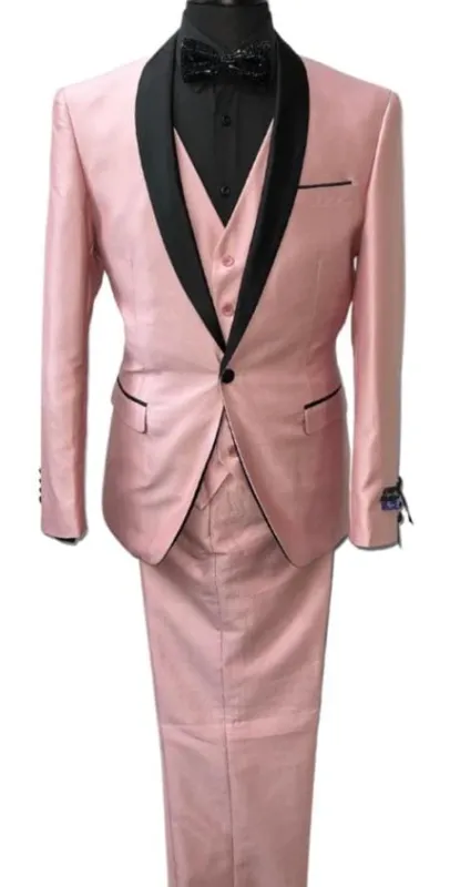 SKU#JA61429 Blush Tuxedo - Light Pink Tuxedo Suit sold by Alberto Nardoni