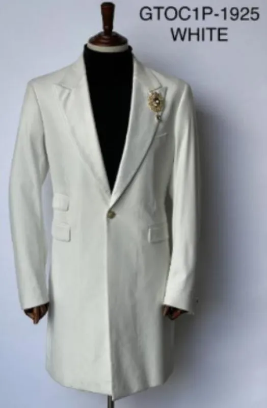 Velvet Cutaway Tuxedo - Velvet Morning Suit - Velvet Tail Tuxedo - White sold by Alberto Nardoni