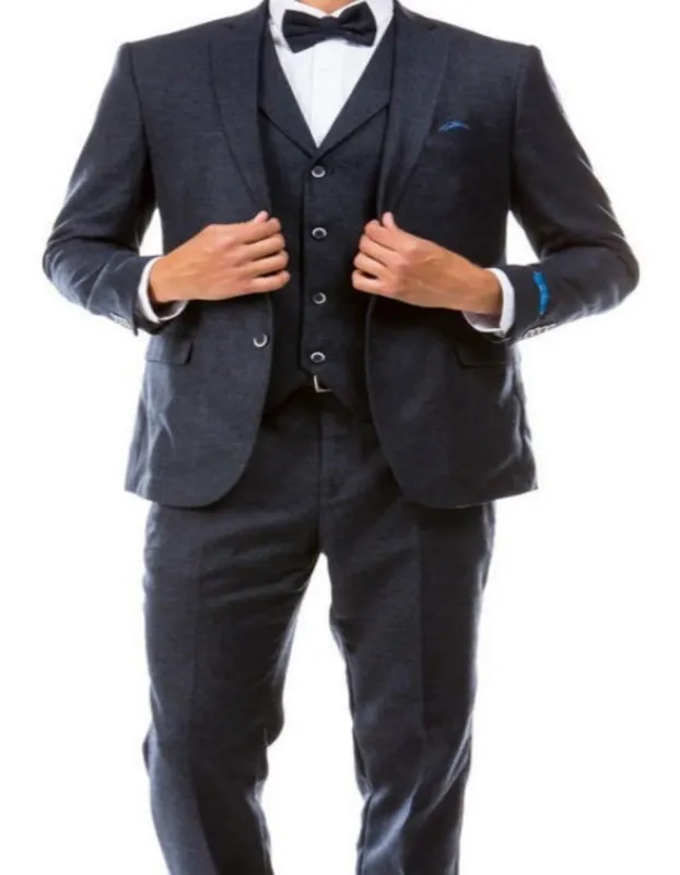Mens Single Breasted Two Button Modern Fit Suit Navy sold by Alberto Nardoni