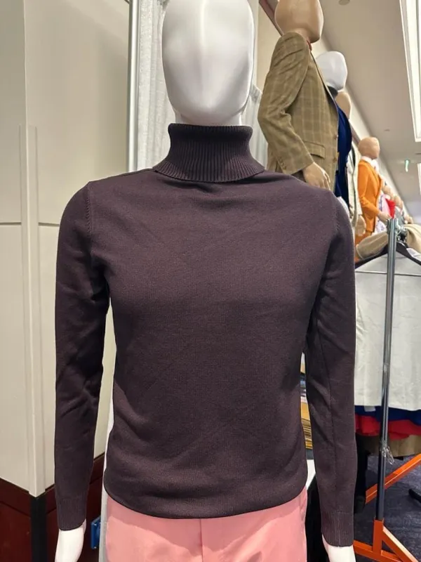 Turtleneck Sweater - Slim Plum and Egg Plant Color sold by Alberto Nardoni