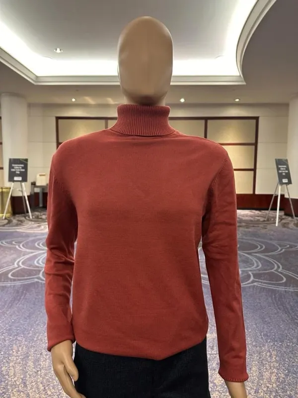 Turtleneck Sweater - Slim Rust Color sold by Alberto Nardoni