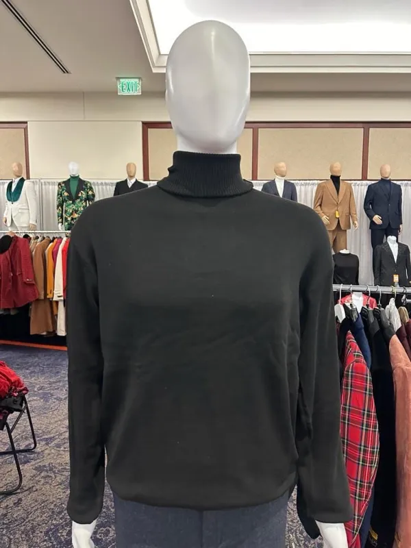 Turtleneck Sweater - Slim Black Color sold by Alberto Nardoni