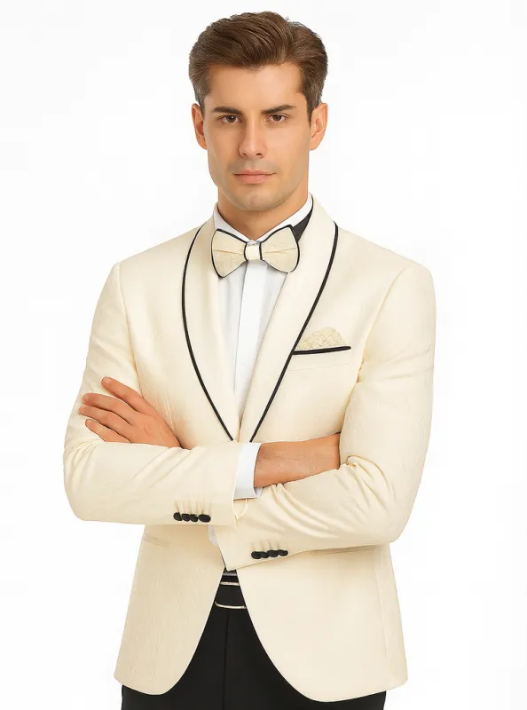 Men's Slim Fit Double Breasted Smoking Prom & Wedding Tuxedo Jacket sold by Alberto Nardoni