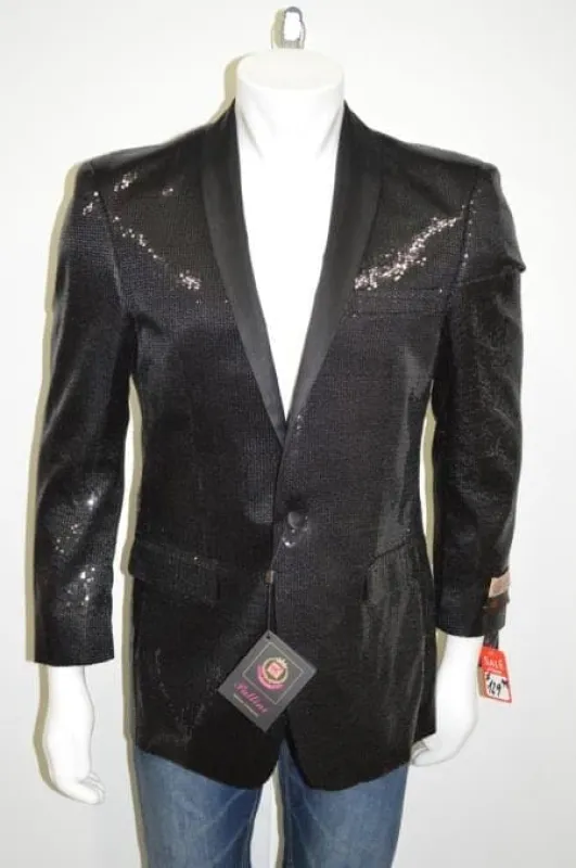 Silver Grey Sequin Blazer - Mens Shiny Sport Coat - Party Jacket - Prom Tuxedo $189 (Copy) sold by Alberto Nardoni