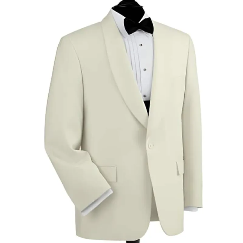 Mens White Dinner Jacket Dinner Jacket 1-button Shawl, Color: white sold by Alberto Nardoni