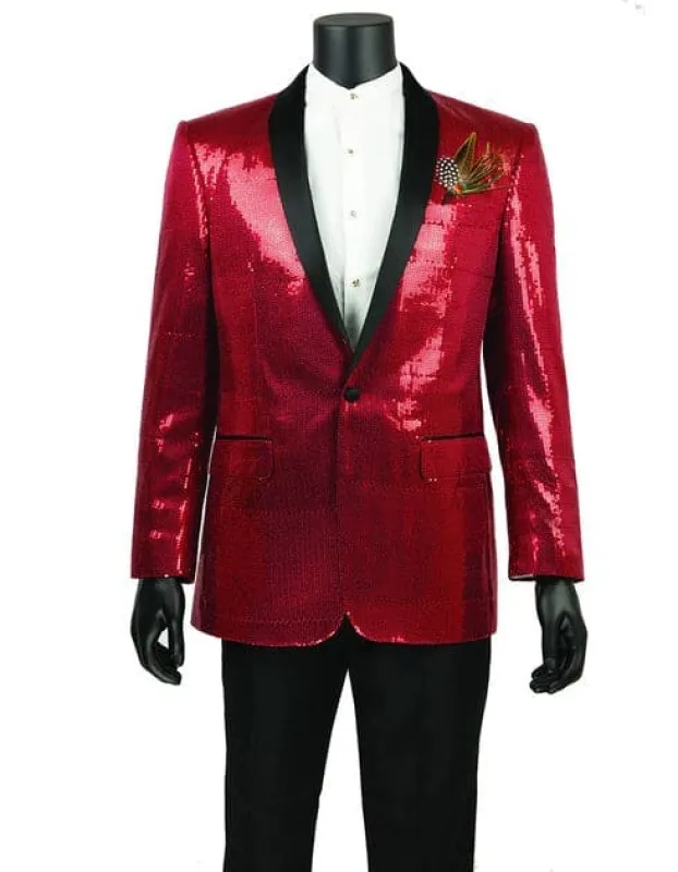 Black and Red Suit Tuxedo Jacket For Sale - Black & Red Tuxedo Jacket sold by Alberto Nardoni