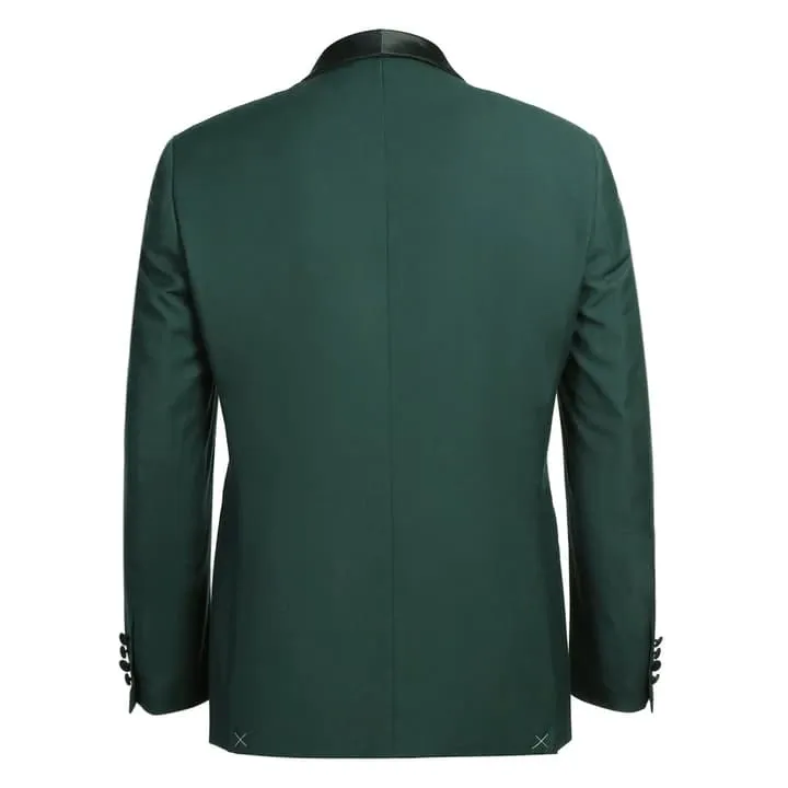 Dark Green Tuxedo - Mens Traditional Slim Fit Shawl Collar Hunter Green Tuxedo sold by Alberto Nardoni product image thumbnail 2