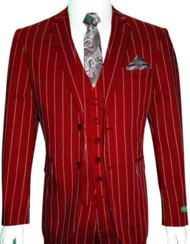 Mafia Outfit - Mobster Outfit - Italian costume - Red Six Button Suit sold by Alberto Nardoni