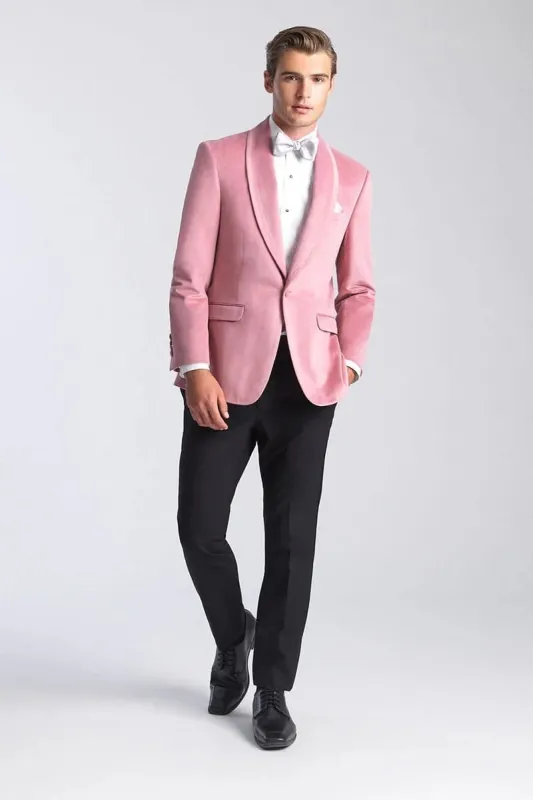 Velvet Blazer - Mens Blazer - Dinner Jacket "Venice" Dusty Rose Velvet Dinner Jacket - Separates sold by Alberto Nardoni