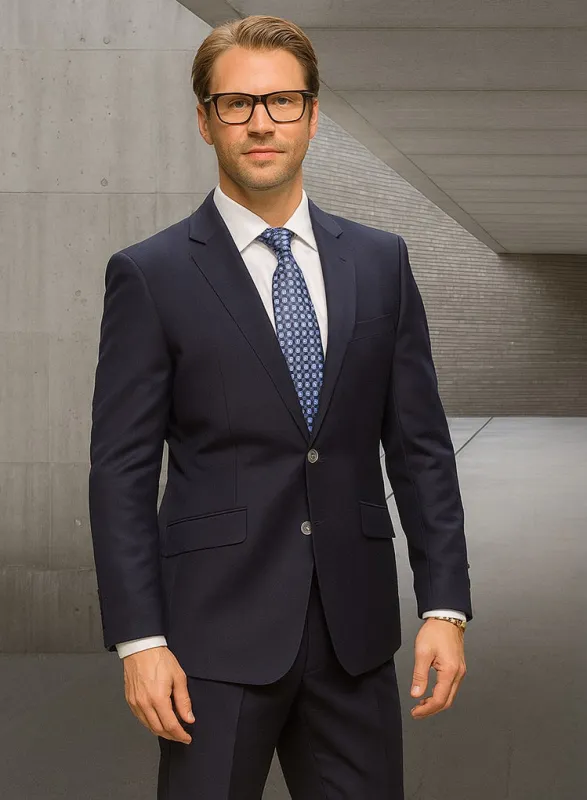 Statement ITALY Suit - Super 150's Wool Suit Statement Men's Outlet 100% Wool 2 Piece Suit - Classic Solid sold by Alberto Nardoni