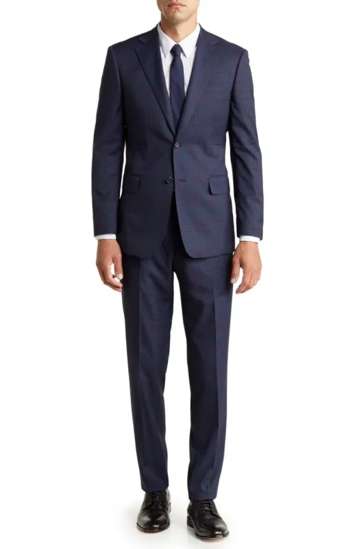 Plaid Two Button Peak Lapel Suit sold by Alberto Nardoni