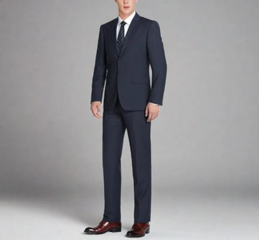 Renoir Suits - Renoir Fashion - Renoir Clothing Super 140s Wool 2-Button CLASSIC FIT Suit in Dark Navy (Short, Regular, and Long Available) by Renoir sold by Alberto Nardoni