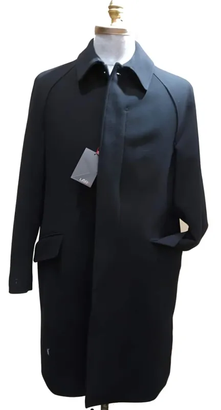 Mens Black Overcoat - 38 inch three button coat center-vent Ankle length Dress men's Overcoat sold by Alberto Nardoni