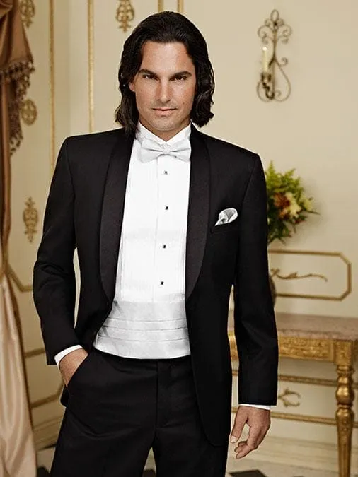 Western Suit - Trajes Para Hombres - Cowboy Formal Attire - Trajes De Novio - Shawl Lapel One Button Black Suit sold by Alberto Nardoni product image thumbnail 2