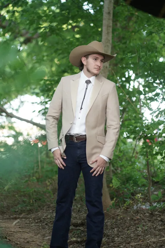 Western Suit - Trajes Para Hombres - Cowboy Formal Attire - Trajes De Novio - Slim Fit Western Tan made by Alberto Nardoni