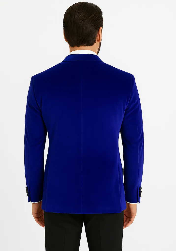 Double Breasted Tuxedo - Velvet Tuxedo Dinner Jacket In Black - Navy - Emerald Green - Burgundy sold by Alberto Nardoni product image thumbnail 5