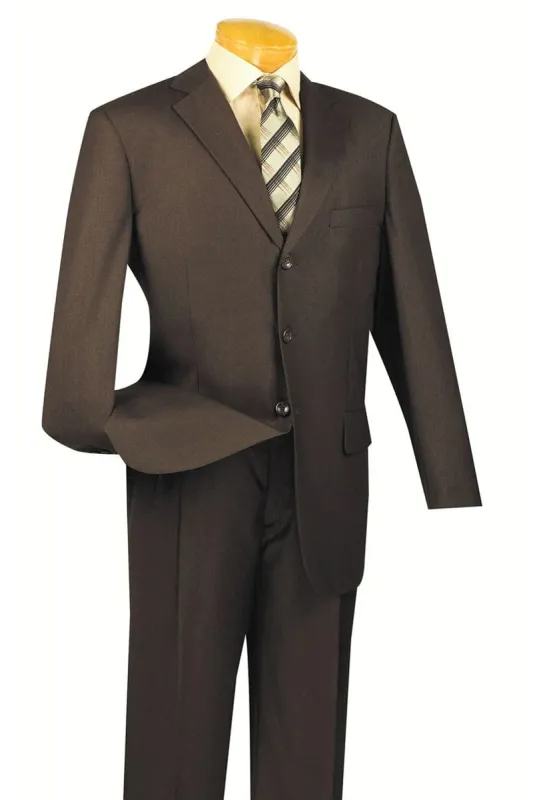 Big and Tall Brown Suit MENS CLASSIC 3 BUTTON REGULAR FIT SUIT IN BROWN sold by Alberto Nardoni