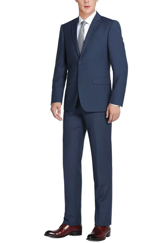 Big and Tall Navy Blue Suit Mens Extra Long Basic Two Button Suit sold by Alberto Nardoni