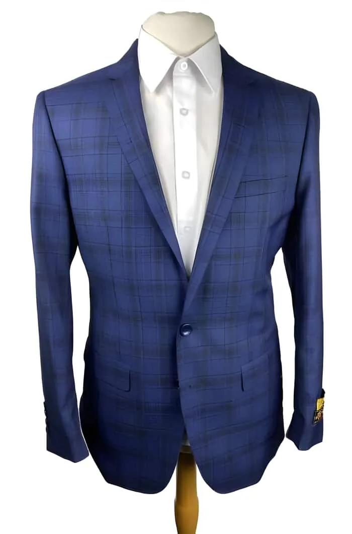Mens 56 Long Sport Coat Blue Color Sport Coat sold by Alberto Nardoni