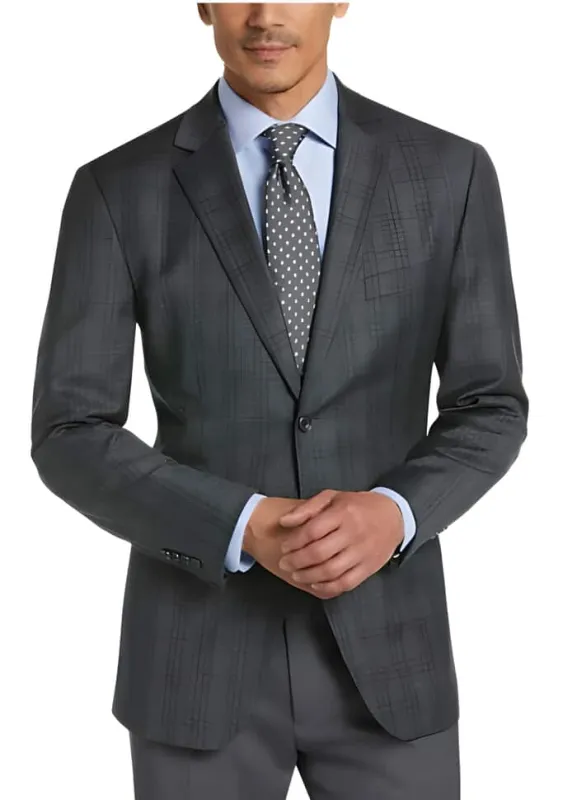 Mens 56 Long Sport Coat - Charcoal Color Sport Coat sold by Alberto Nardoni