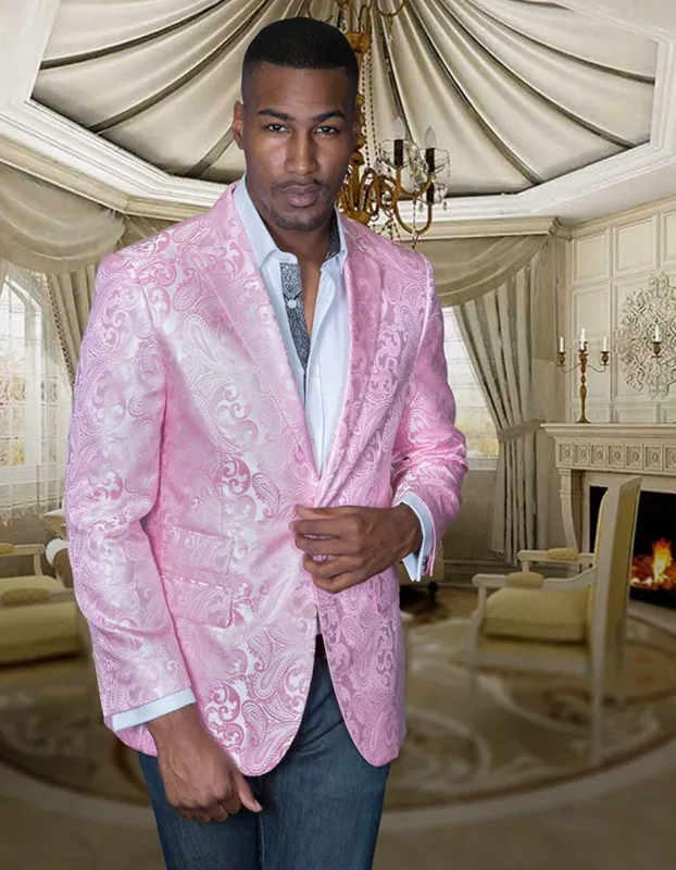 Light Pink Paisley Blazer sold by Alberto Nardoni