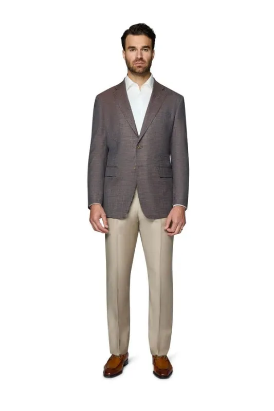 Brown Windowpane Sport Coat - Mens Brown Blazer sold by Alberto Nardoni