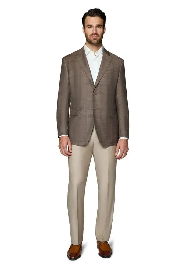 Brown Windowpane Sport Coat - Mens Brown Blazer sold by Alberto Nardoni