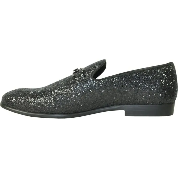 Mens Modern Glitter Sequin Prom Tuxedo Loafer In Black sold by Alberto Nardoni product image thumbnail 2