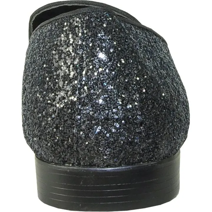 Mens Modern Glitter Sequin Prom Tuxedo Loafer In Black sold by Alberto Nardoni product image thumbnail 4