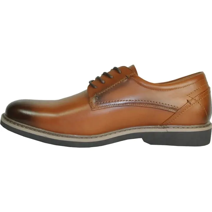 Mens Relaxed Oxford Dress Shoe In Antique Cognac Brown sold by Alberto Nardoni product image thumbnail 3