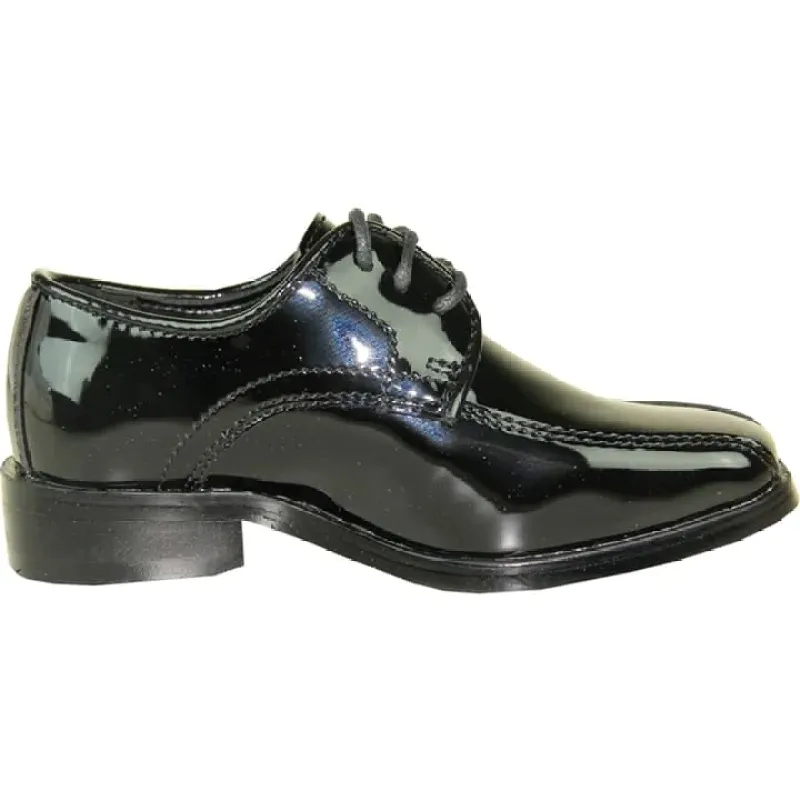 Mens Classic Bicycle Square Pointy Toe Patent Tuxedo Shoe In Black sold by Alberto Nardoni