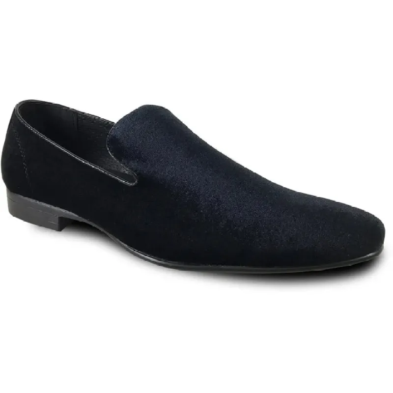 Mens Modern Slip On Velvet Tuxedo Loafer In Black made by Alberto Nardoni
